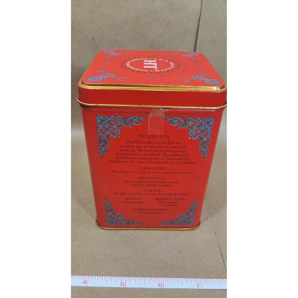 Hedley's Ceylon Tea + Harney & Sons HT Big Red Sun Decorative Tea Tins Set of 2